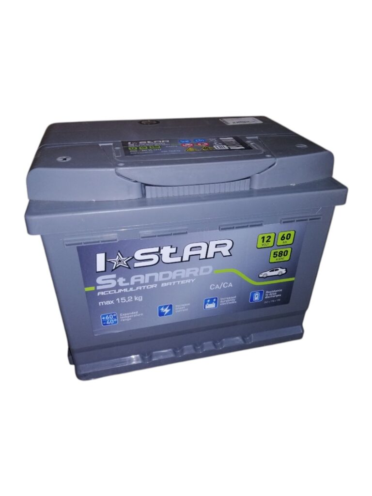 Автомобільний акумулятор  60Ah 580A ISTAR (+/-)