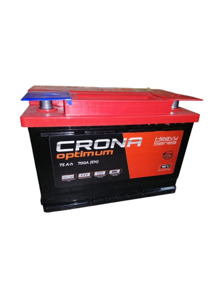 Автомобільний акумулятор  75Ah 700A CRONA optimum  (-/+)